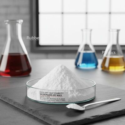 Eccellente stabilità termica Micronizzata cera PE polvere bianca non insolubile in acqua utilizzata nelle industrie della gomma, della plastica e della vernice